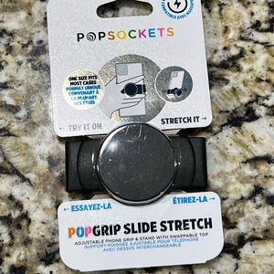 PopGrip Slide Stretch Black with Square Edges
